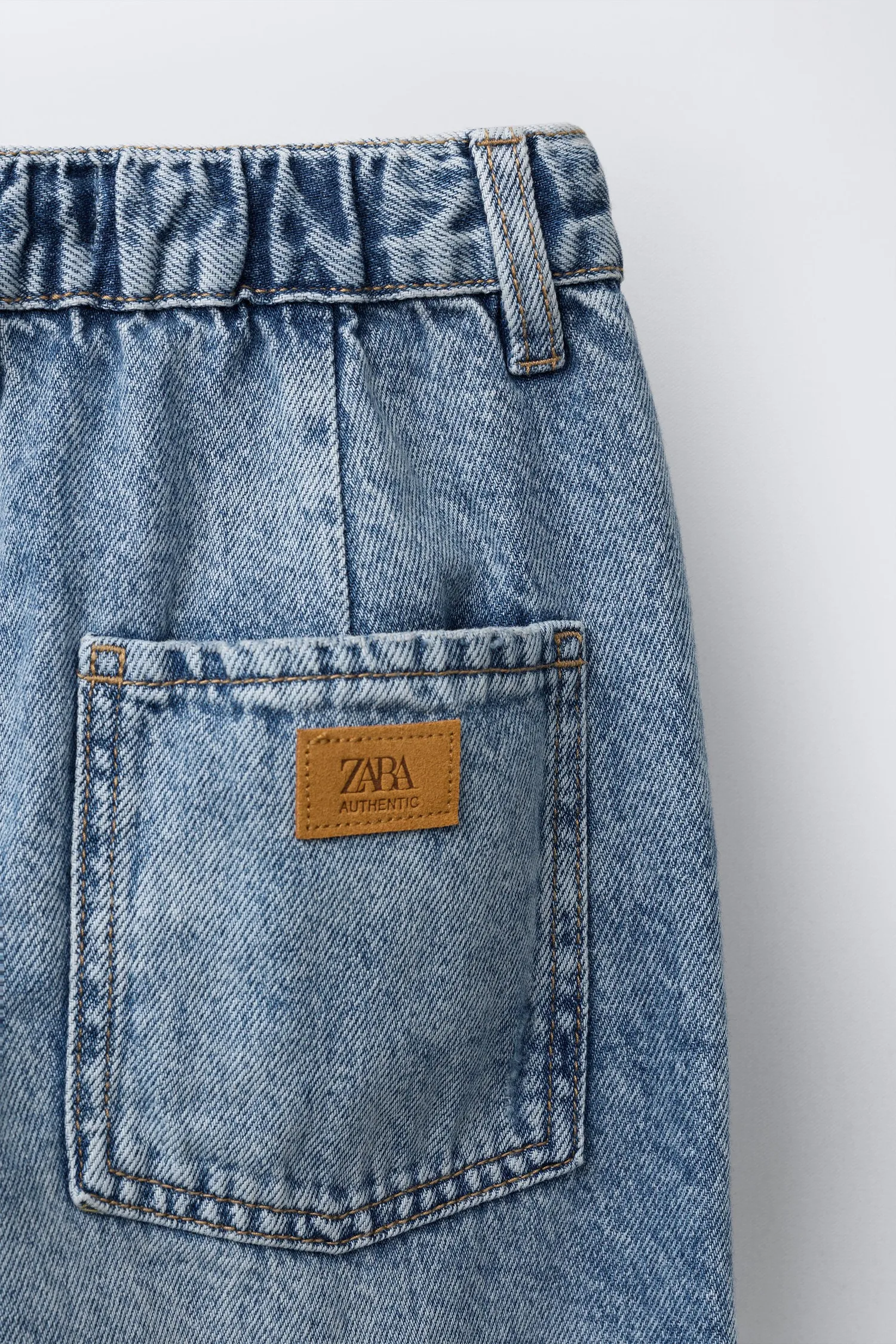 Свободные джинсы-баллоны Zara, синий — фото 4