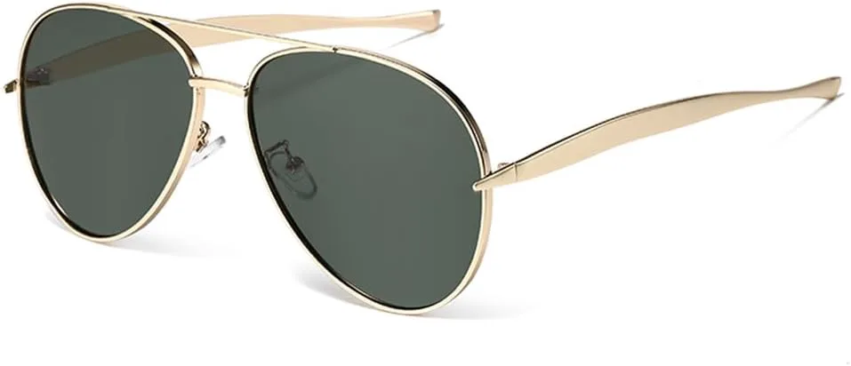 

Модные металлические женские солнцезащитные очки, классические очки в стиле панк, модные мужские темно-зеленые солнцезащитные очки UV400 KTUCN, Golden Green