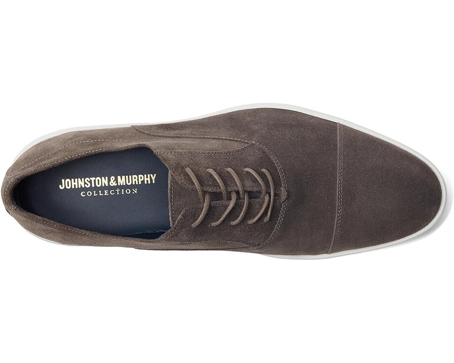 Кроссовки Johnston & Murphy Collection Bolivar Cap Toe, цвет Gray Italian Suede — фото 2