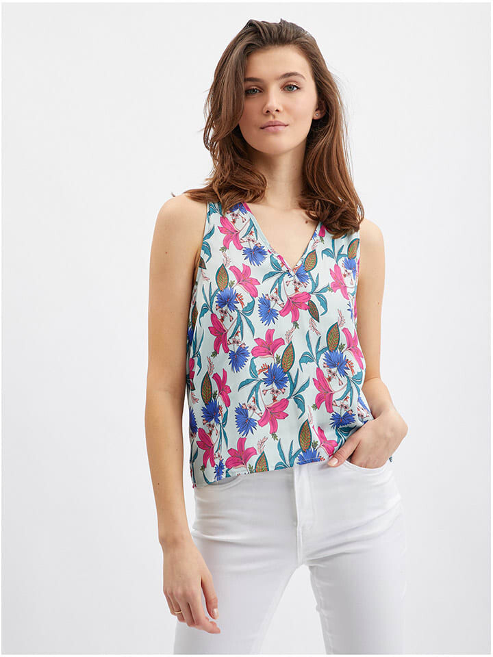 

Блуза orsay ntop, цвет hellblau/pink