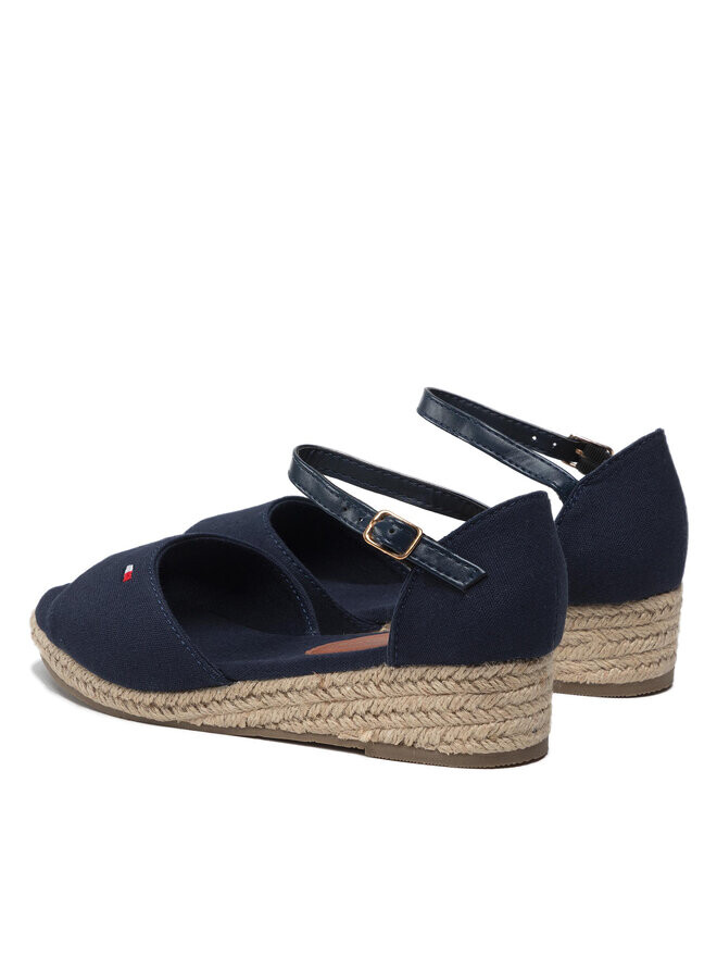 Эспадрильи Tommy Hilfiger Rope Wedge Sandal T3A7-32185-0048 M, темно-синий — фото 3