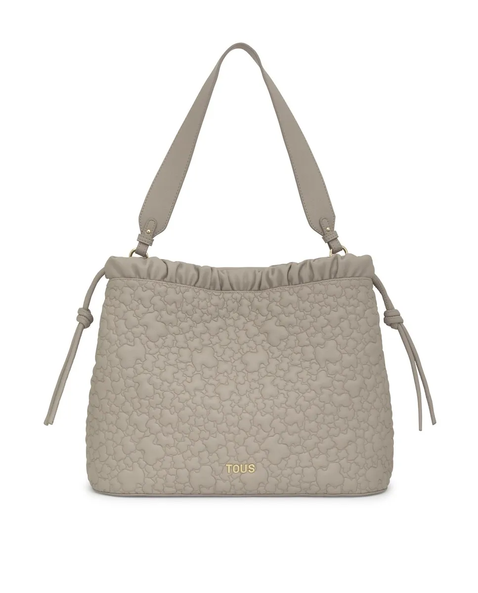 

Большая плюшевая сумка через плечо с медведями Tous, серо-коричневый