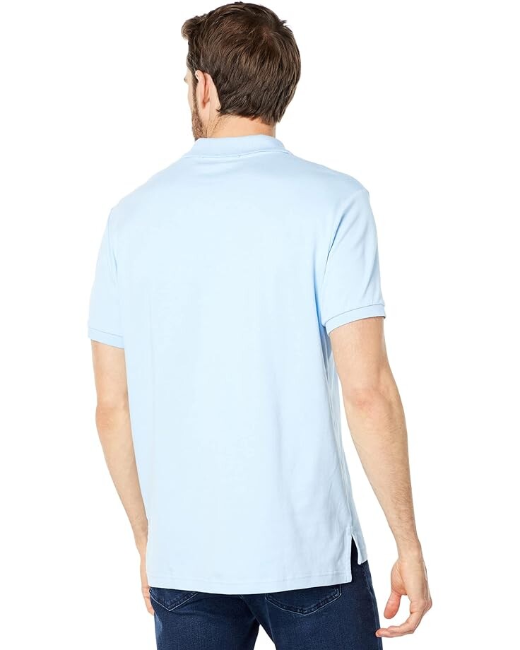 Поло U.S. Polo Assn. Solid Short Sleeve Interlock, светло-синий — фото 2
