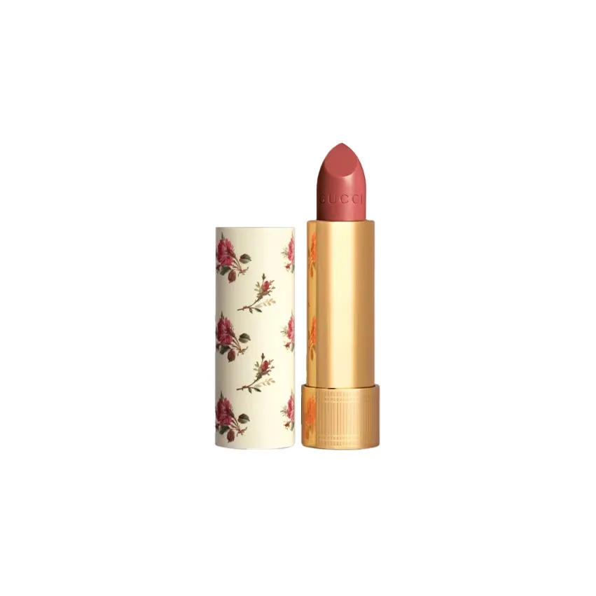 GUCCI Помада-бальзам Golden Tube Floral с увлажняющим кремом Qingsi Silk, #208 Love for Argentina