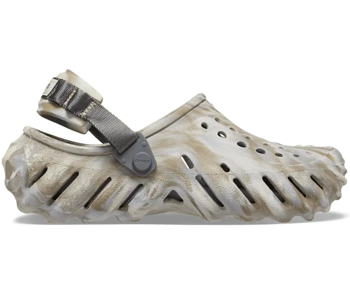 Мраморные сабо Echo Crocs женские, цвет Bone / Multi
