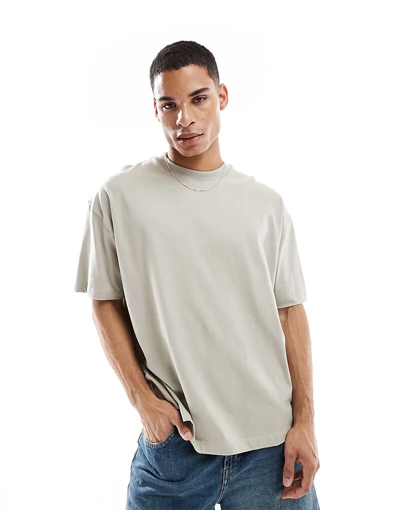

Футболка оверсайз ASOS DESIGN, базовый цвет, серый