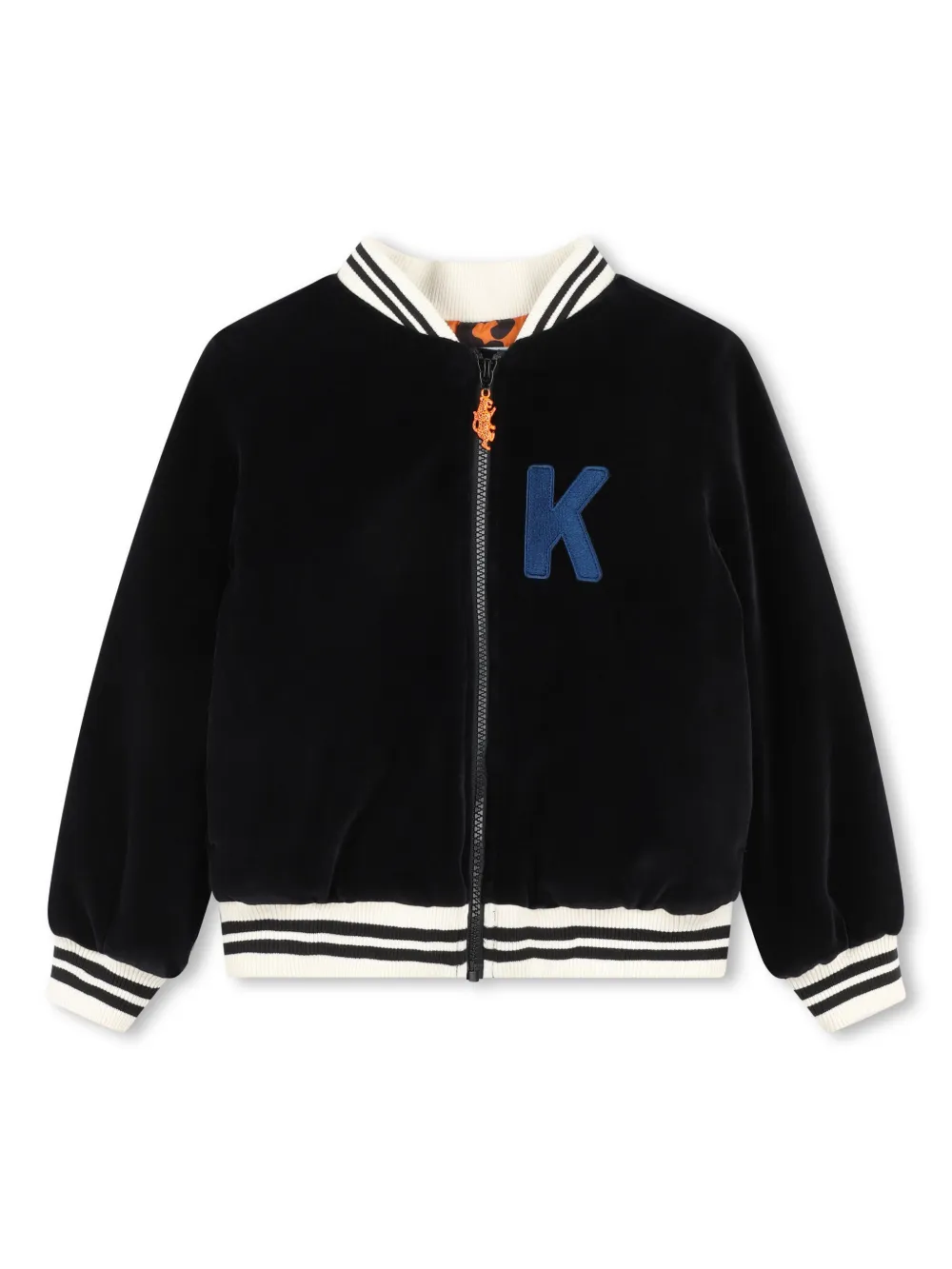 

Бомбер с вышивкой Kenzo Kids, черный