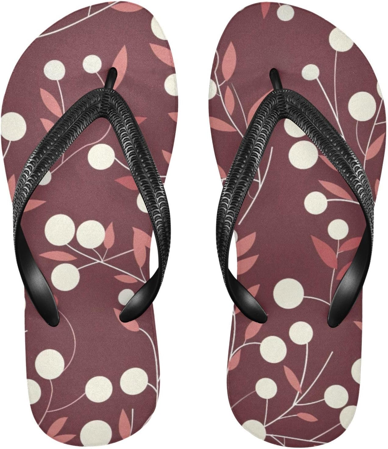 

Шлепанцы «Красные листья» для пляжа, летние повседневные сандалии для женщин и мужчин, тапочки для душа, размер XS Kfbe