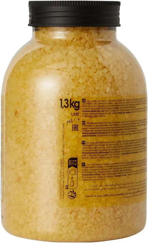 Соль для ванн Corine de Farme Natural Sea Salts Anti-Stress с ванилью, 1.3 кг Corine De Farme — фото 2
