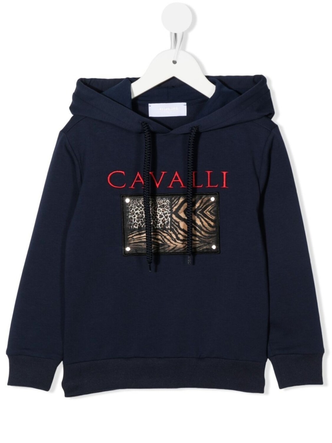 

Худи с анималистичным принтом Roberto Cavalli Junior, синий