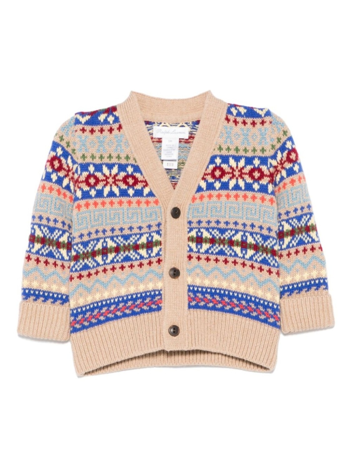 

POLO RALPH LAUREN KIDS кардиган в стиле фэр-айл, нейтральный