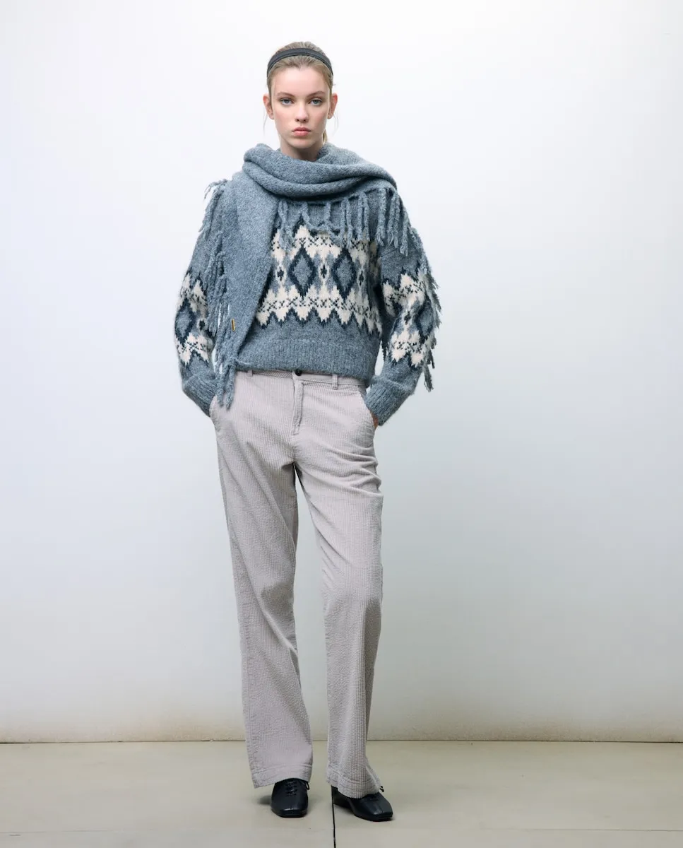 

Женский джемпер с длинным рукавом жаккардовый Tintoretto, экрю