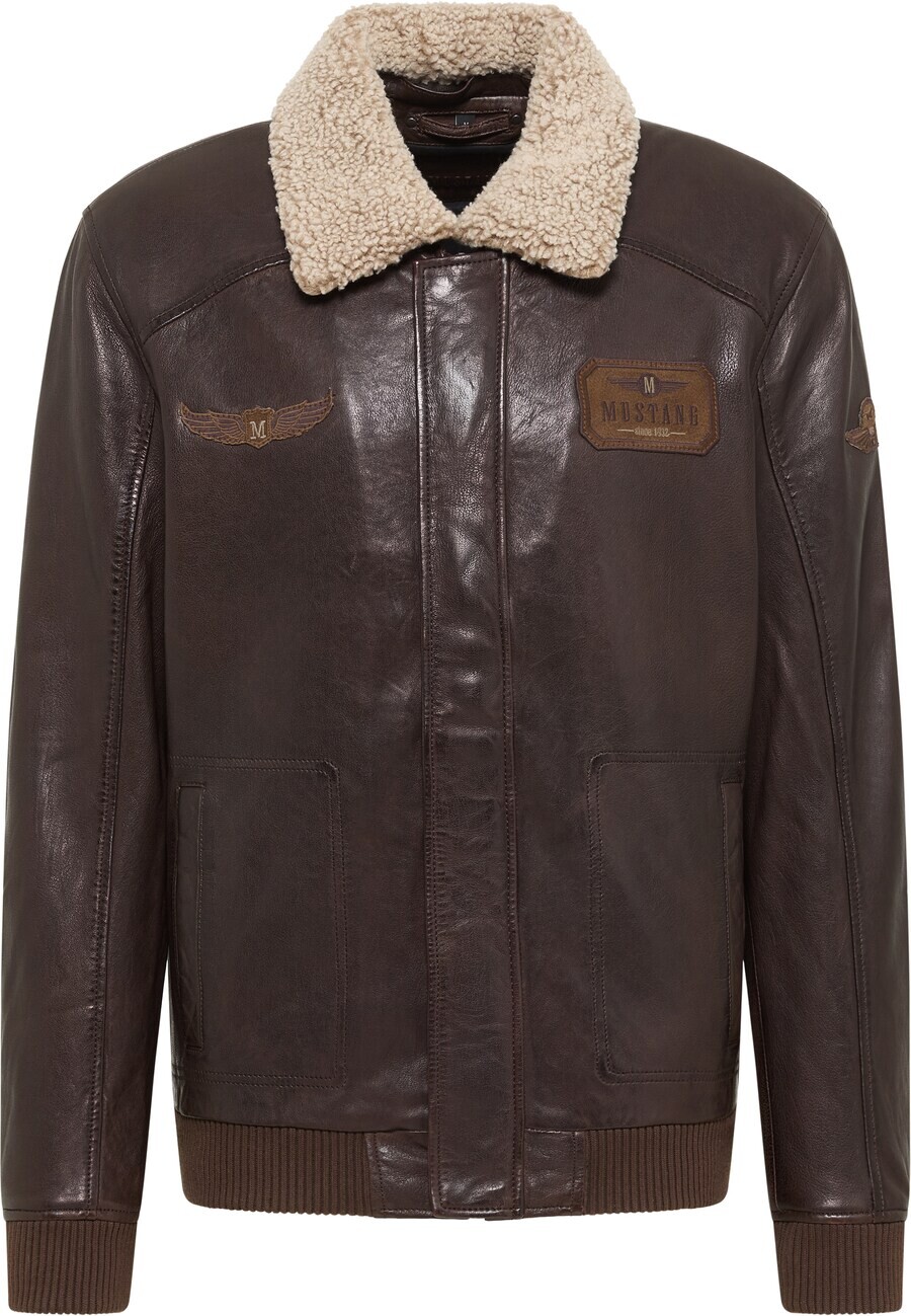 

Кожаная куртка MUSTANG Between-Season Jacket, темно-коричневый