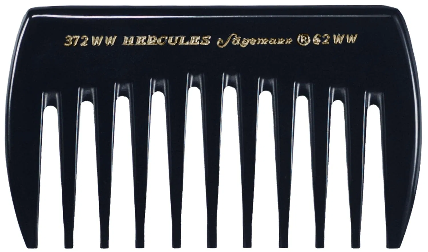 Профессиональная расческа Hercules Sägemann 372 WW 62 WW из натурального каучука, 9 см Hercules Sägemann, Black