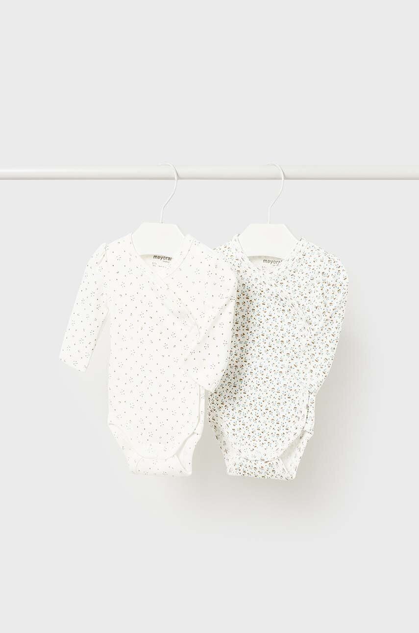 

Хлопковое боди Mayoral Newborn для новорожденных/2 шт, бежевый
