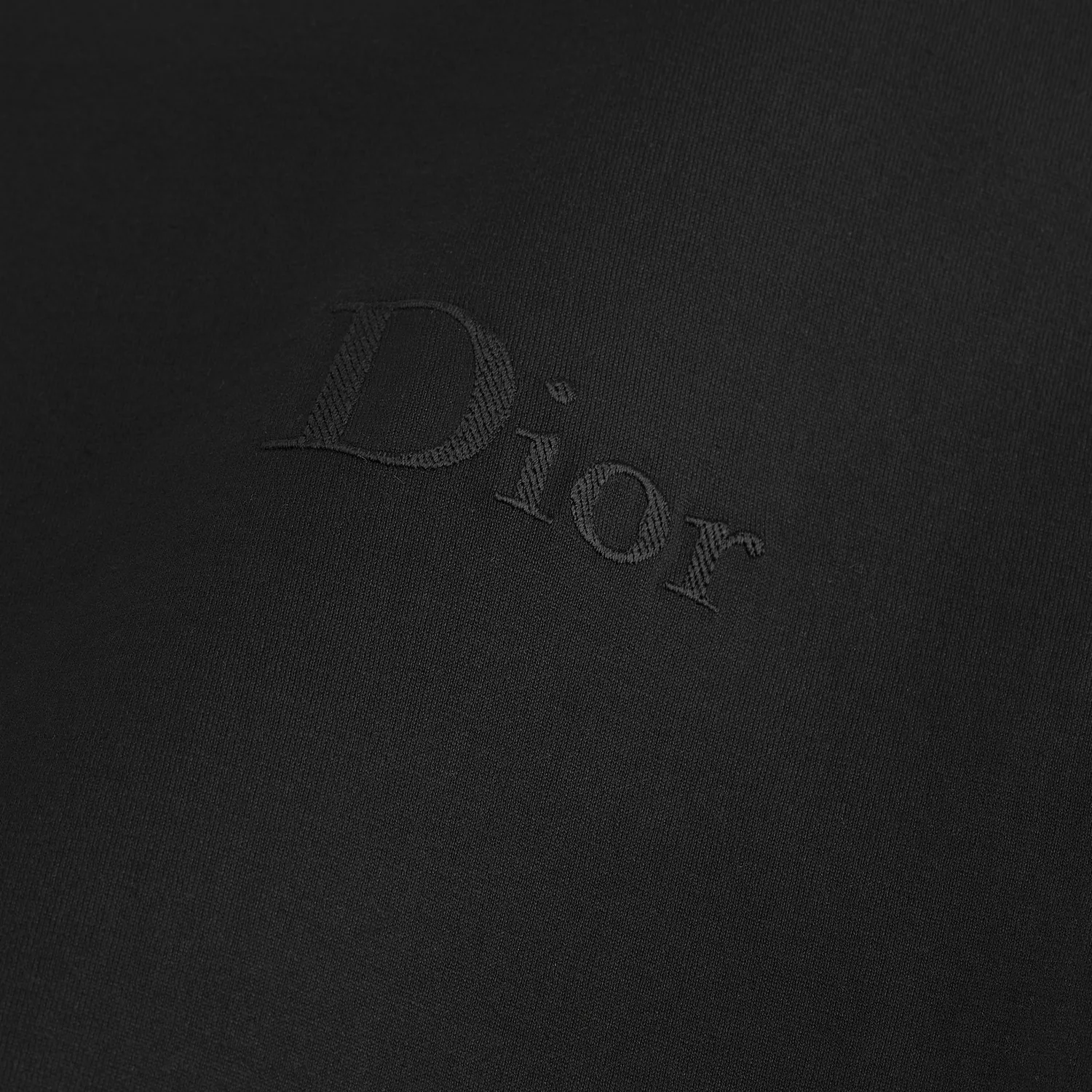 DIOR Футболка мужская черная с круглым вырезом умеренного прямого кроя — фото 4