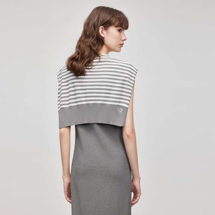 

ELLE Женское платье без рукавов темно-серое