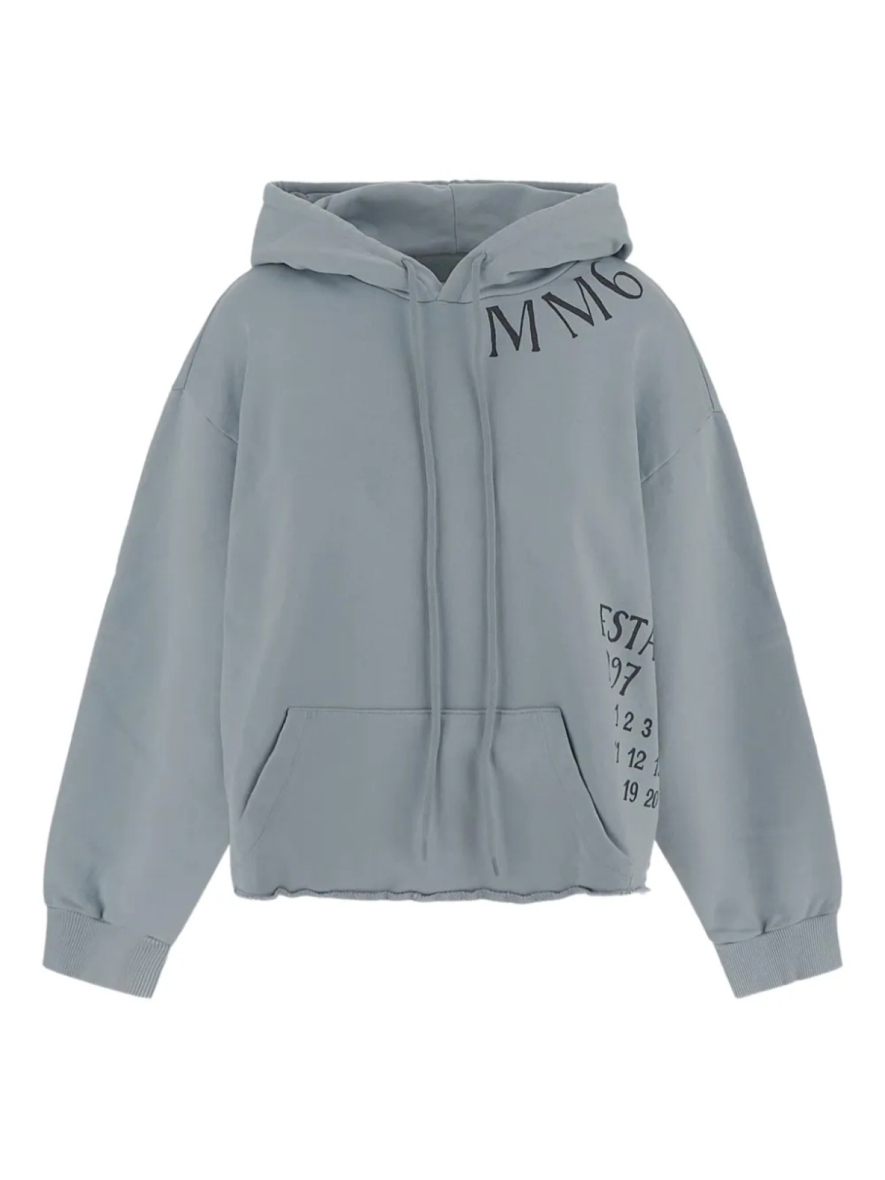 

Толстовка с капюшоном и принтом логотипа MM6 Maison Margiela, синий