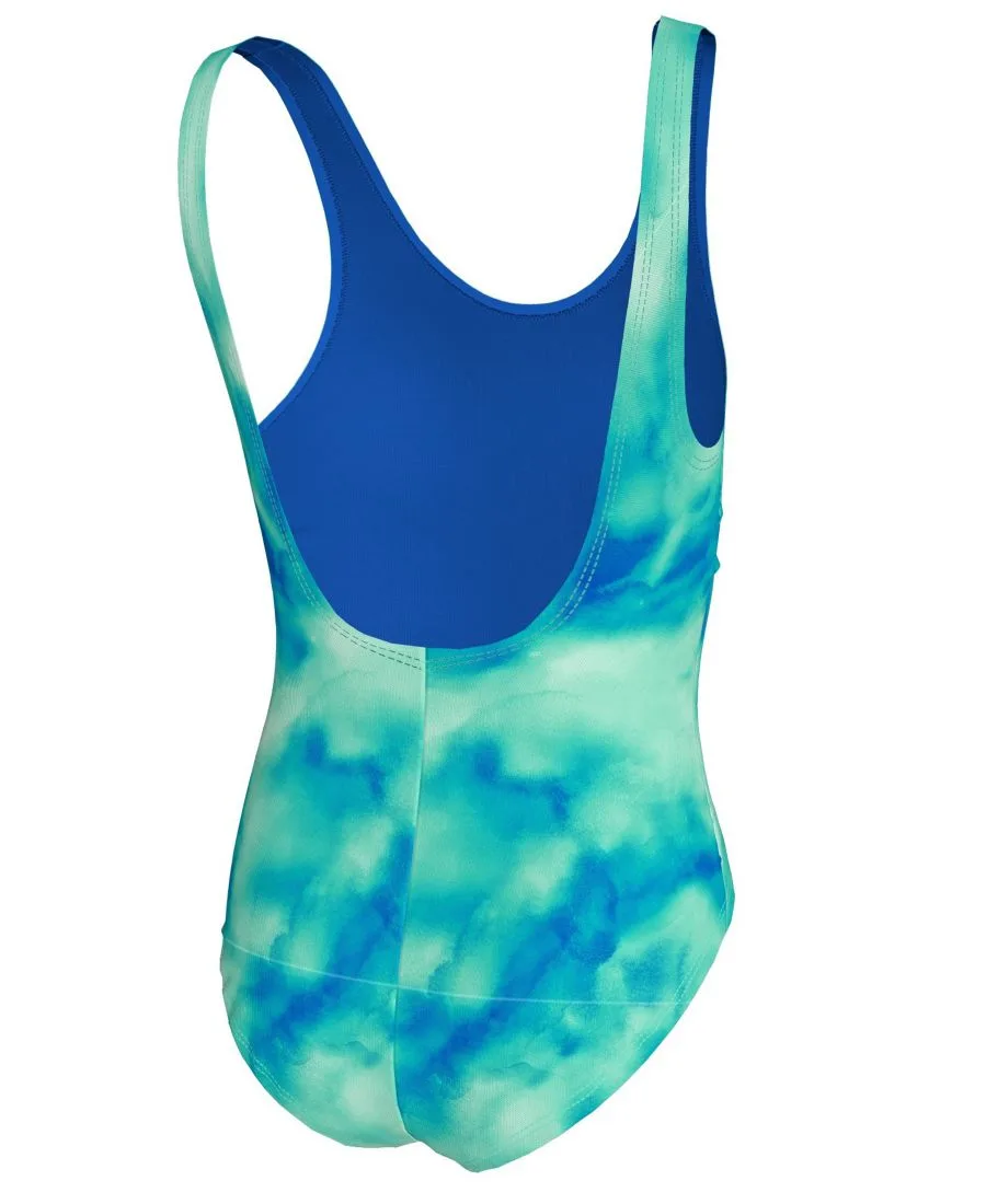 Слитный купальник Aquatic Awe с U-образной спинкой для девочек 7-16 лет Nike, aqua — фото 2
