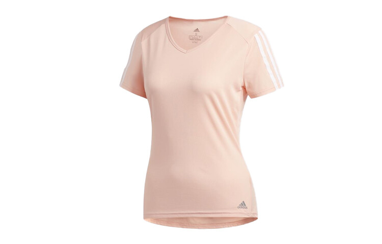 

Футболка женская глянцевая розовая/белая Adidas
