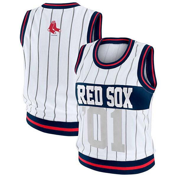 

Женский белый спортивный топ Boston Red Sox Wear By Erin Andrews