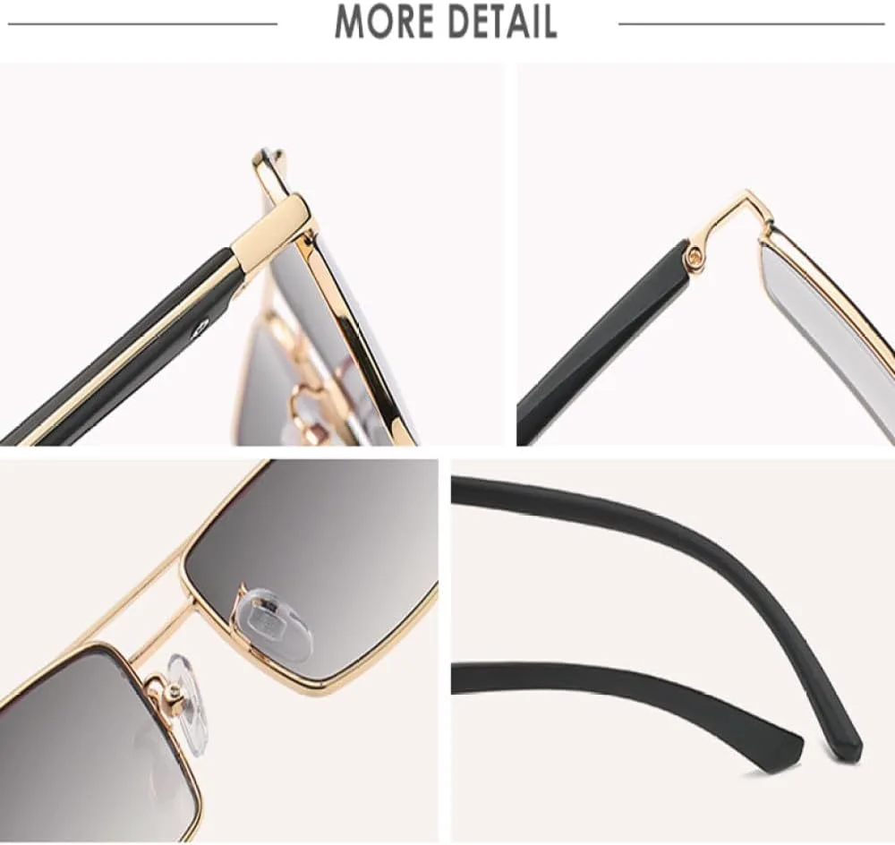 

Солнцезащитные очки прямоугольной формы 2027 года для женщин, уличный стиль, очки с двойным дужком, летние очки для путешествий, коричневые MTZJH, Gold Tea