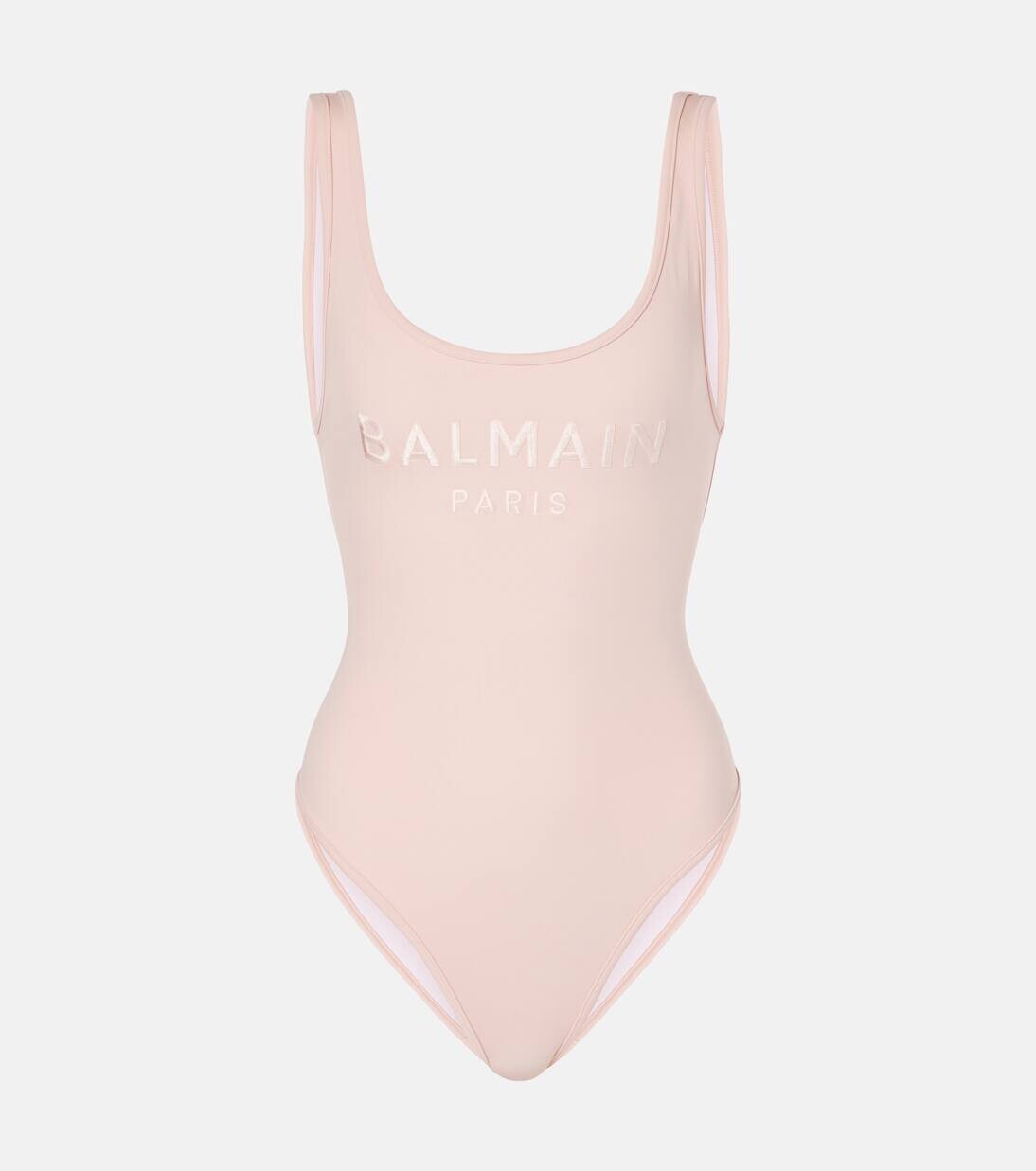 

Купальник с вышитым логотипом Balmain, цвет light pink