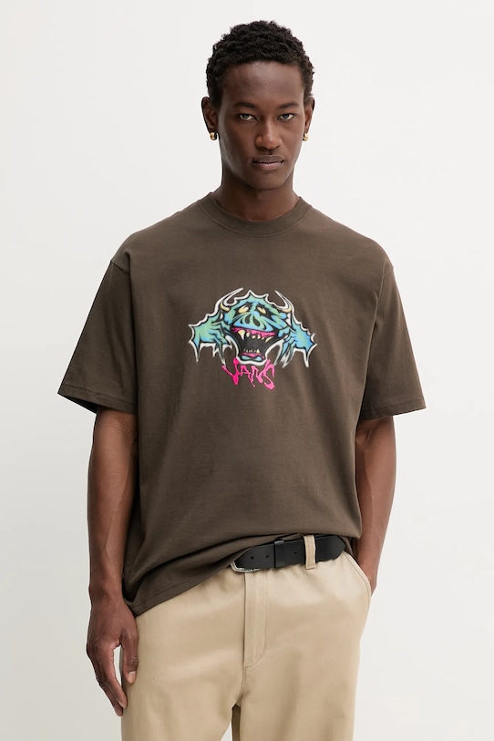 

Хлопковая футболка Vans, коричневый