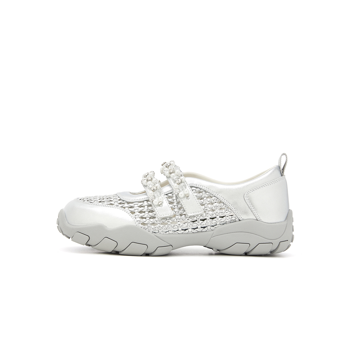 ST&SAT Серебряные туфли Мэри Джейн, цвет Silver