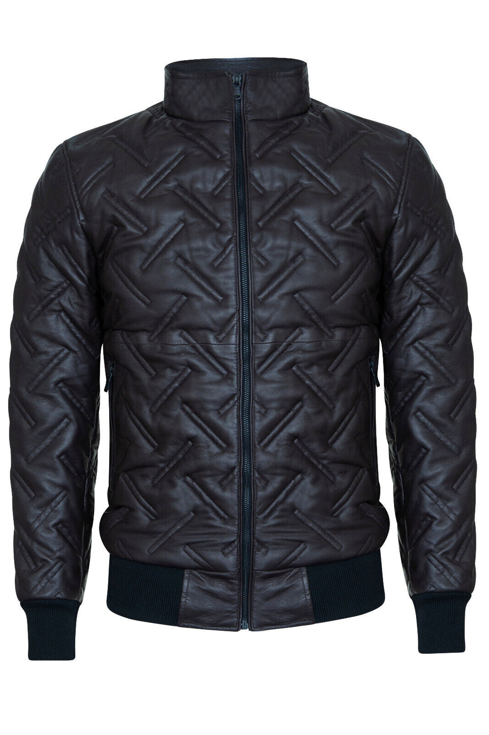 

Стеганая куртка-бомбер из кожи для гоянии Infinity Leather, коричневый