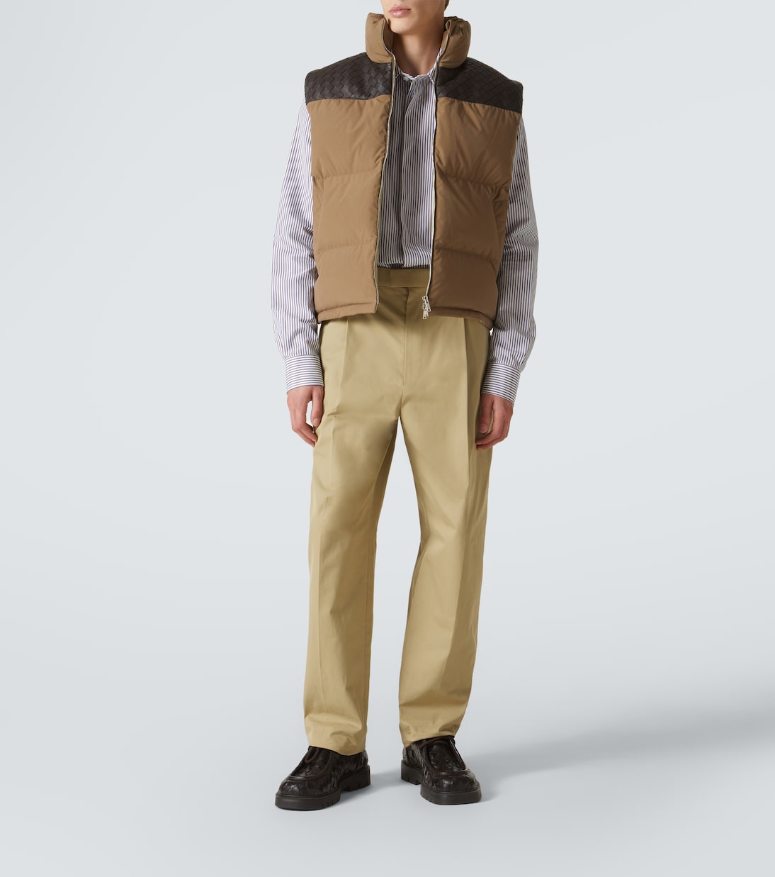 Жилет на пуху из хлопкового поплина Intrecciato Bottega Veneta, Liana — фото 2