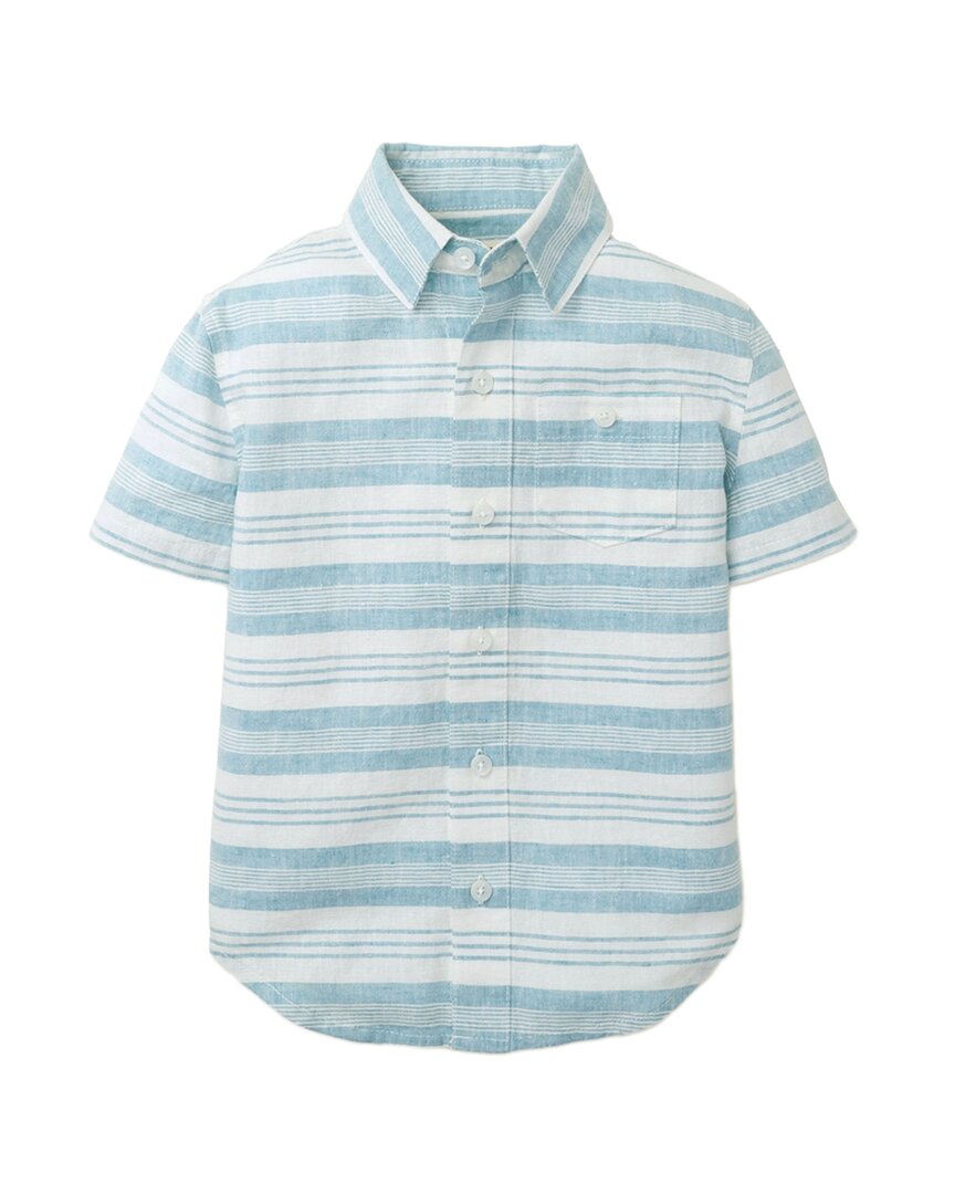 

Hope & Henry Льняная рубашка с коротким рукавом, синий