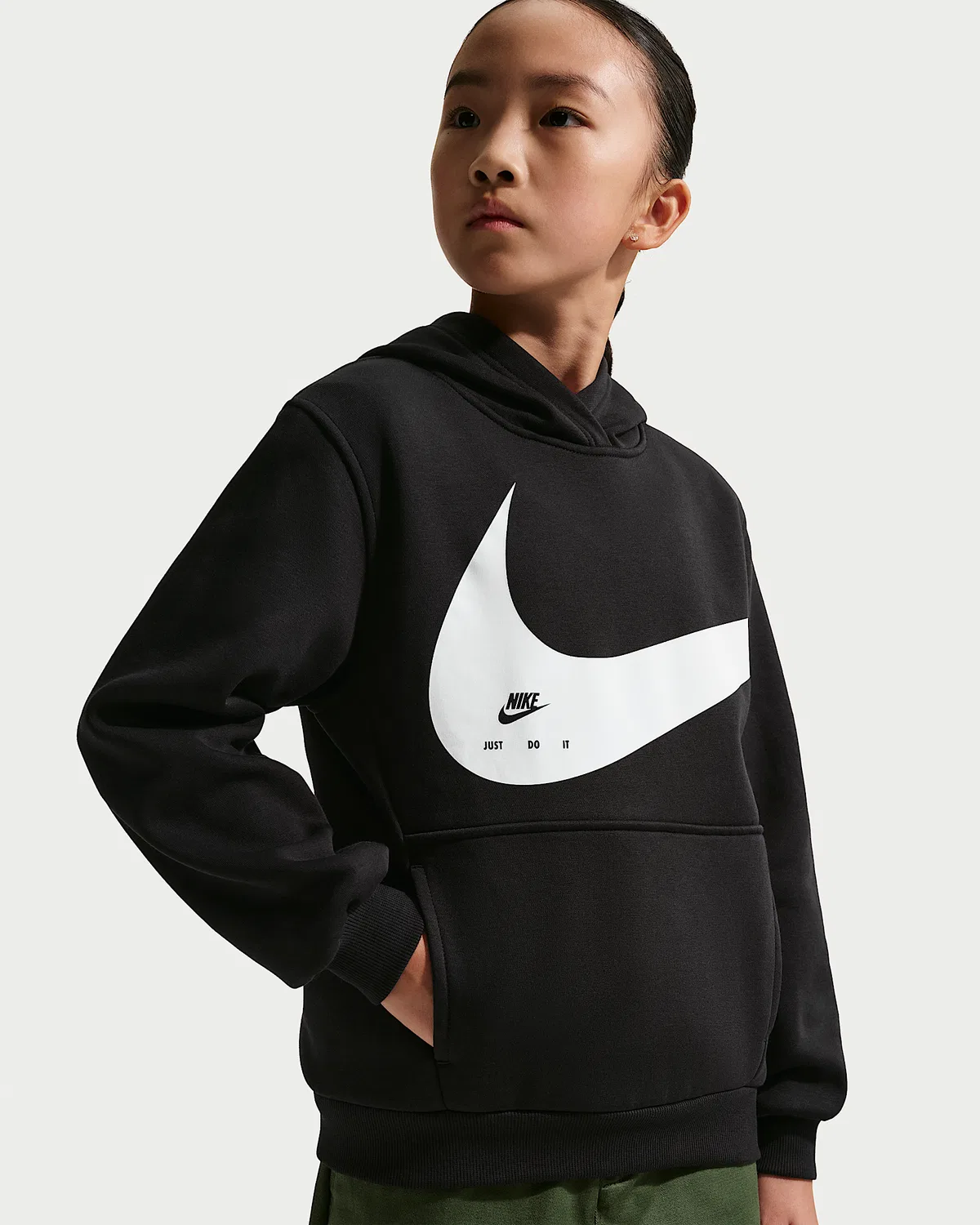 Детская худи Nike Sportswear Club, Black/White — фото 2