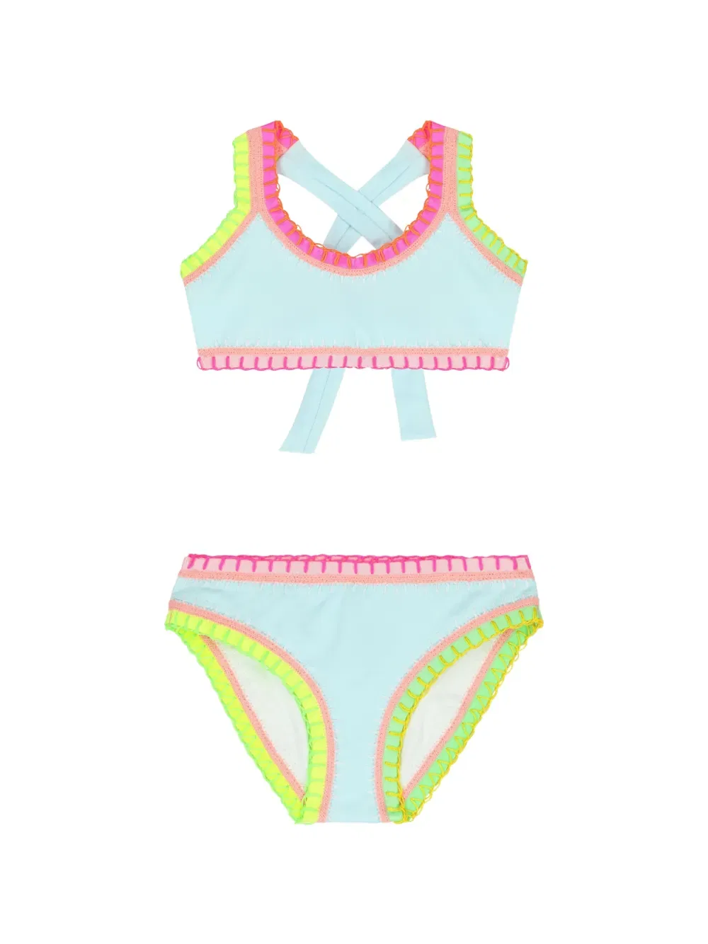 Бикини с перекрестной спинкой, связанное крючком Pq Swim Kids, синий