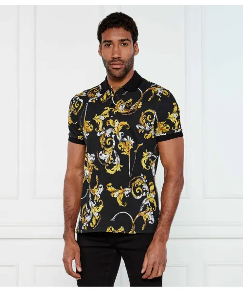 

Футболка поло Slim fit Versace Jeans Couture, черный