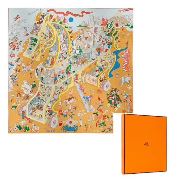 

HERMES Шёлковый шарф Multicolor, Multicolor