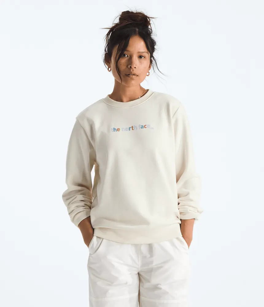 

Женская толстовка Evolution Proud Crew - графика The North Face, White Dune