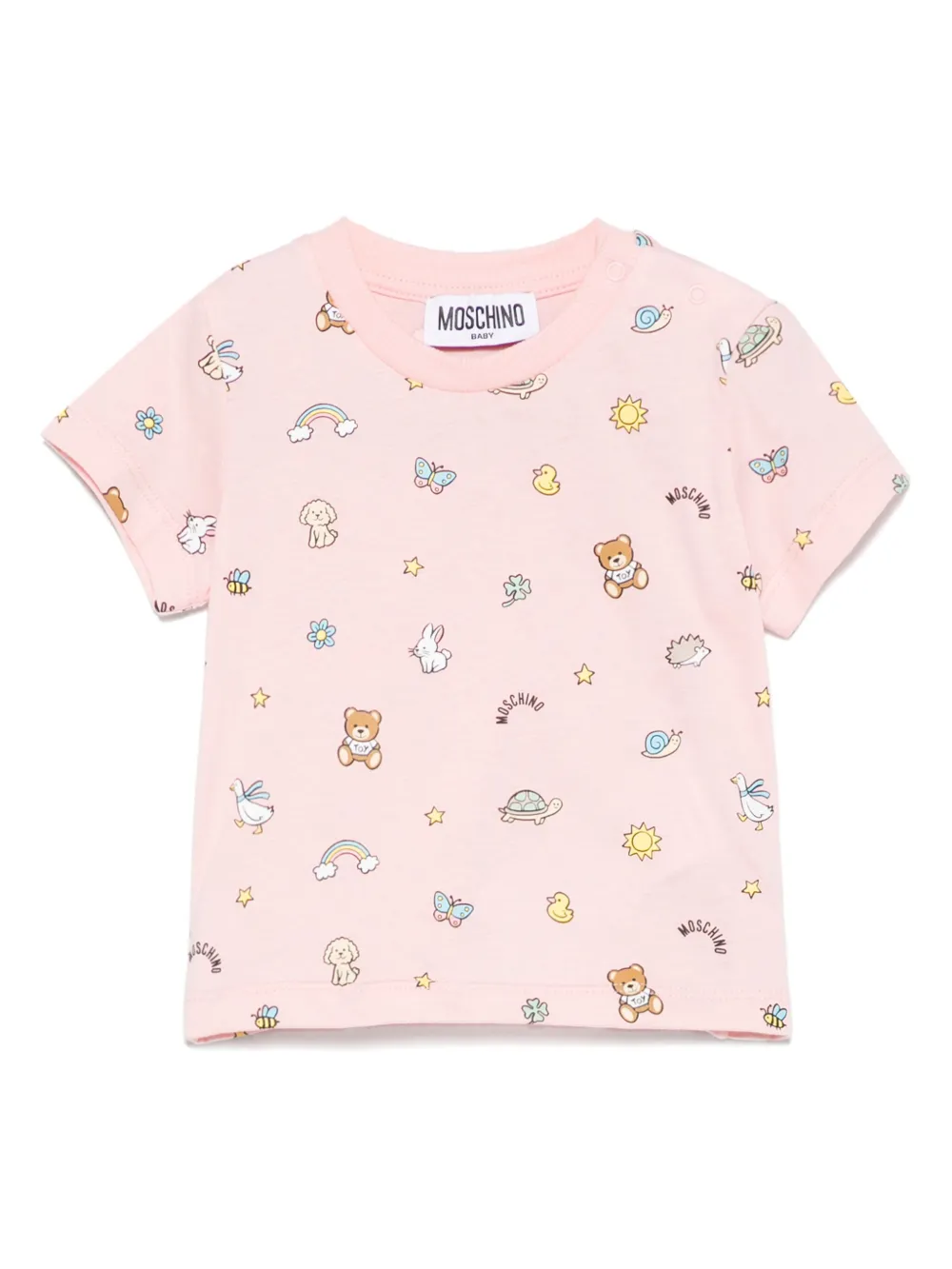 

Футболка с принтом Teddy Bear Moschino Kids, розовый