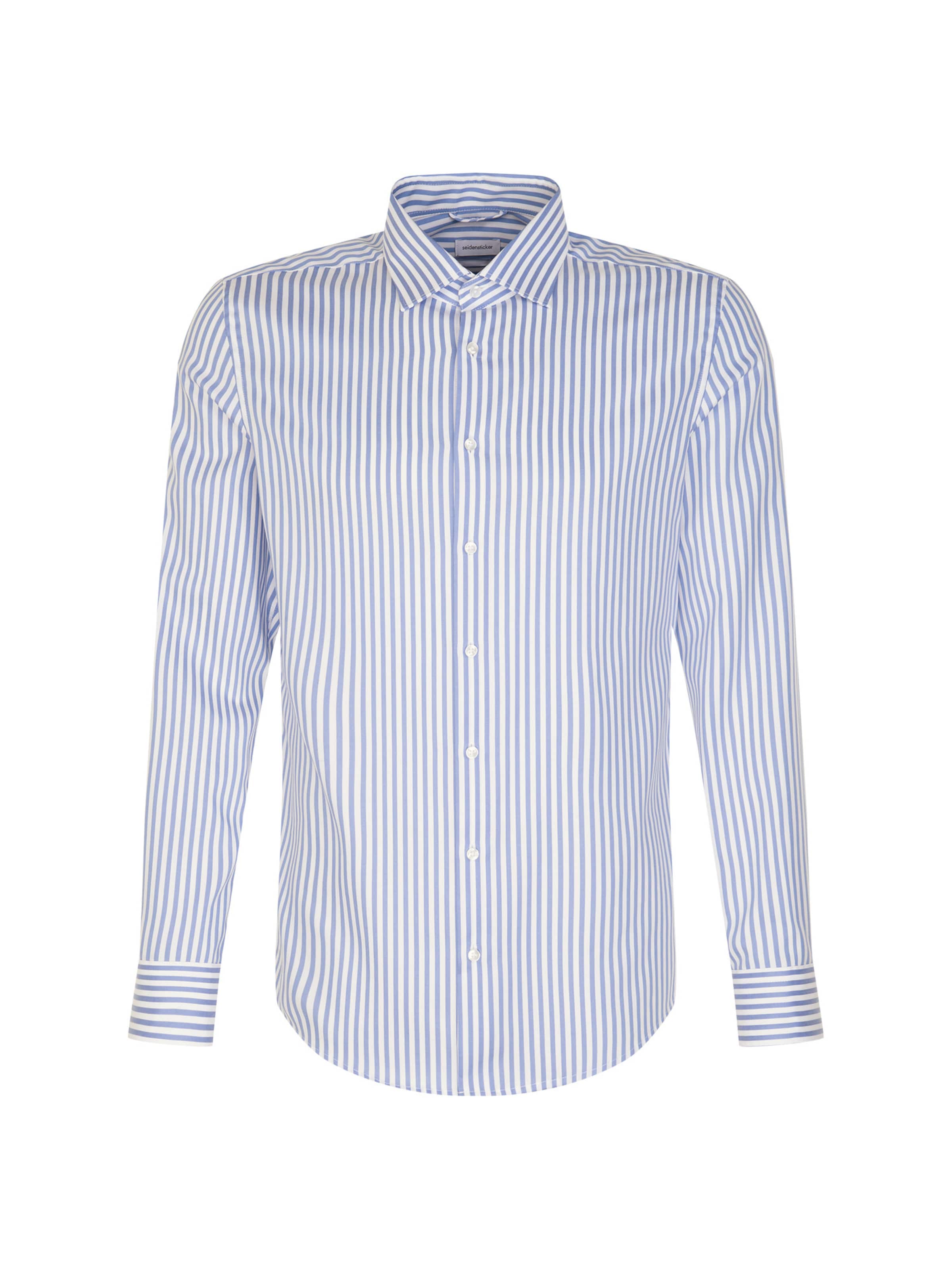 

SEIDENSTICKER Рубашка для делового стиля 'Schwarze Rose' в небесно-голубом и белом цвете, Regular fit