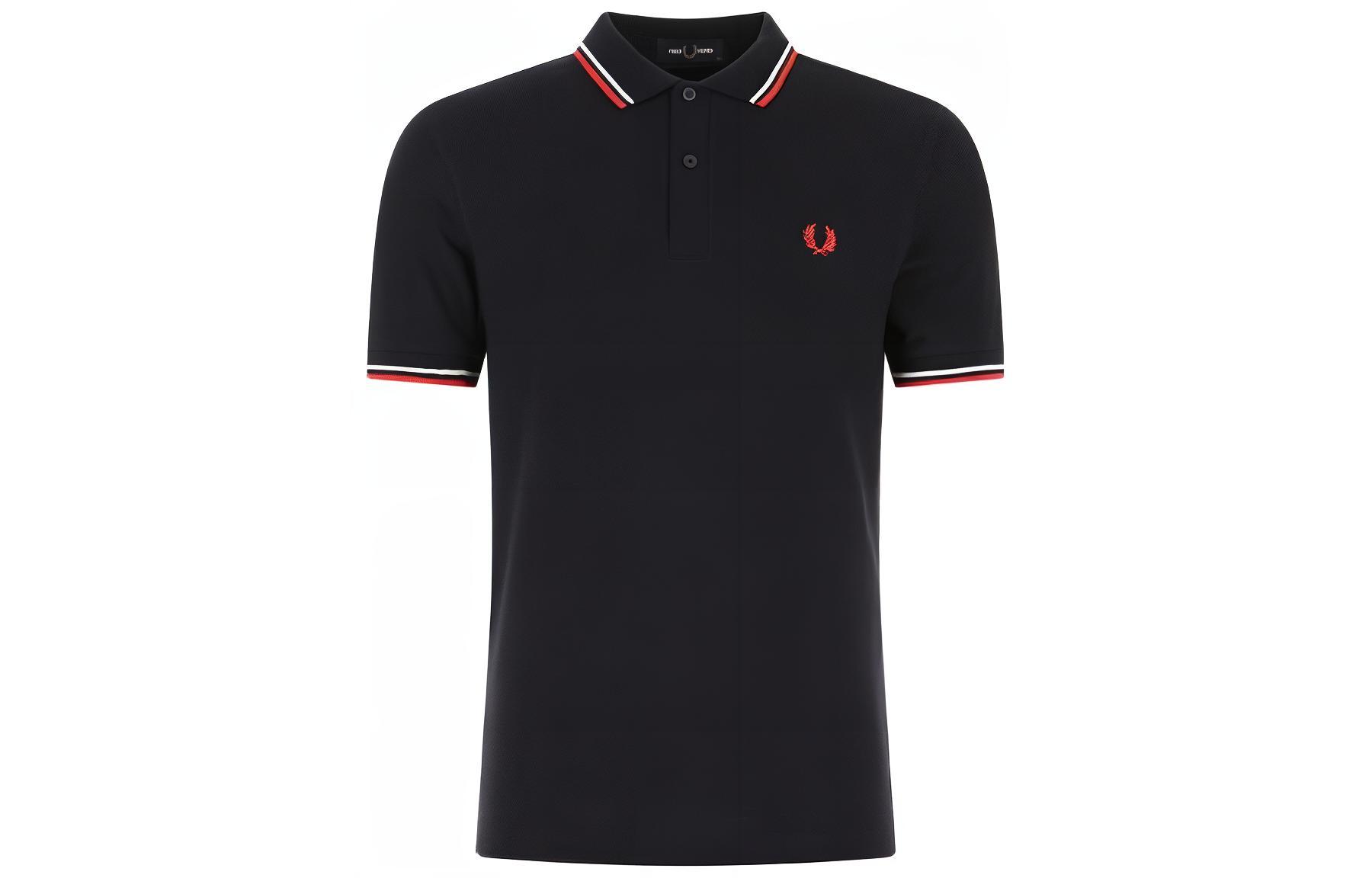 

Короткая поло с короткими рукавами и двумя контрастными концами FRED PERRY, синий