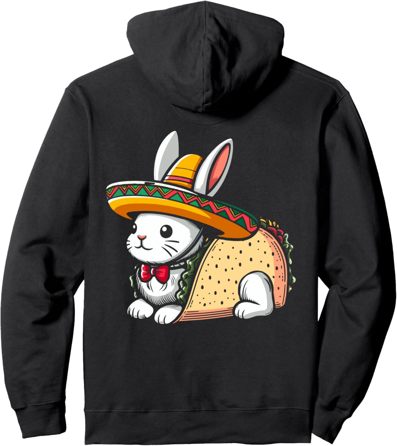 

Толстовка с капюшоном «Осьминог-зайчик, осьминог-кролик» Taco Hare Bunnies Rabbit Mexican Taco, черный