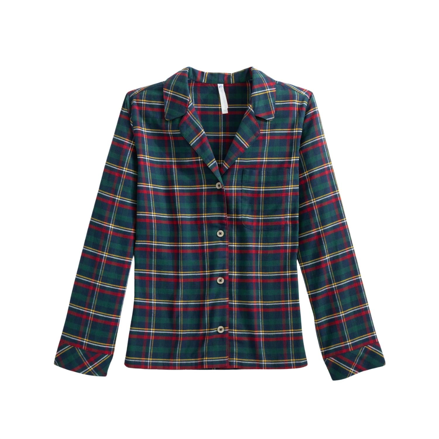 

Женская рубашка в клетку Partridgeberry Lounge Shirt In Dress Blue SOUTHERN TIDE