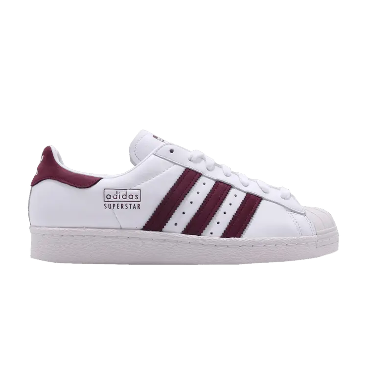 

Кроссовки adidas Superstar 80s 'Maroon', белый
