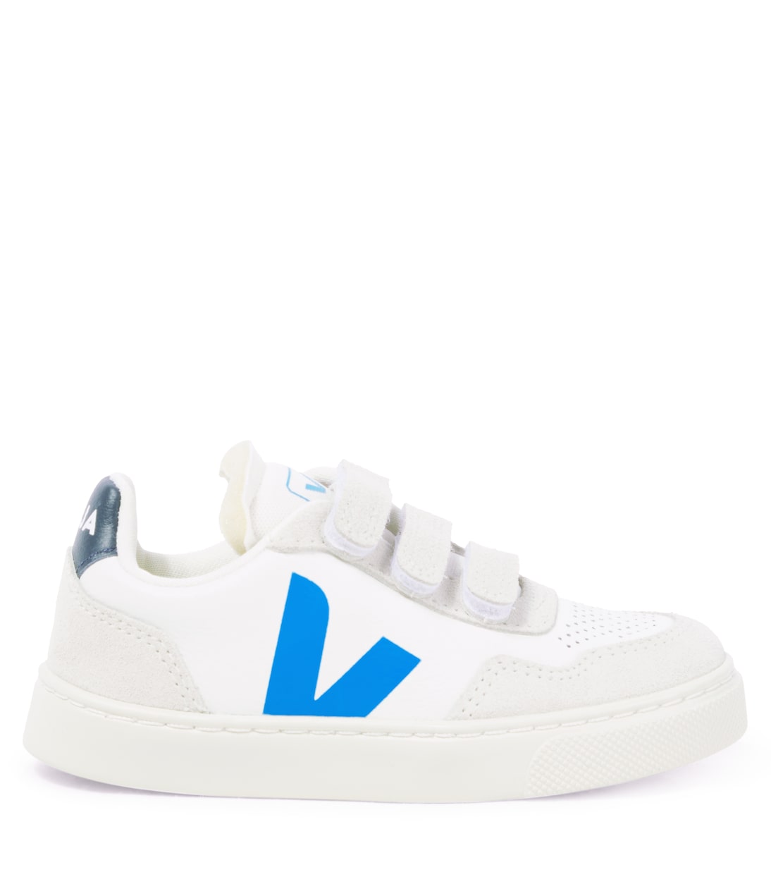 кроссовки из кожи с отделкой из замши V-90 Veja Kids, Extra-White_Egee — фото 4