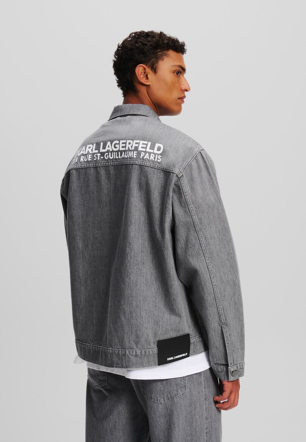 

Джинсовая куртка RUE ST-GUILLAUME WASHED DENIM KARL LAGERFELD, серый деним