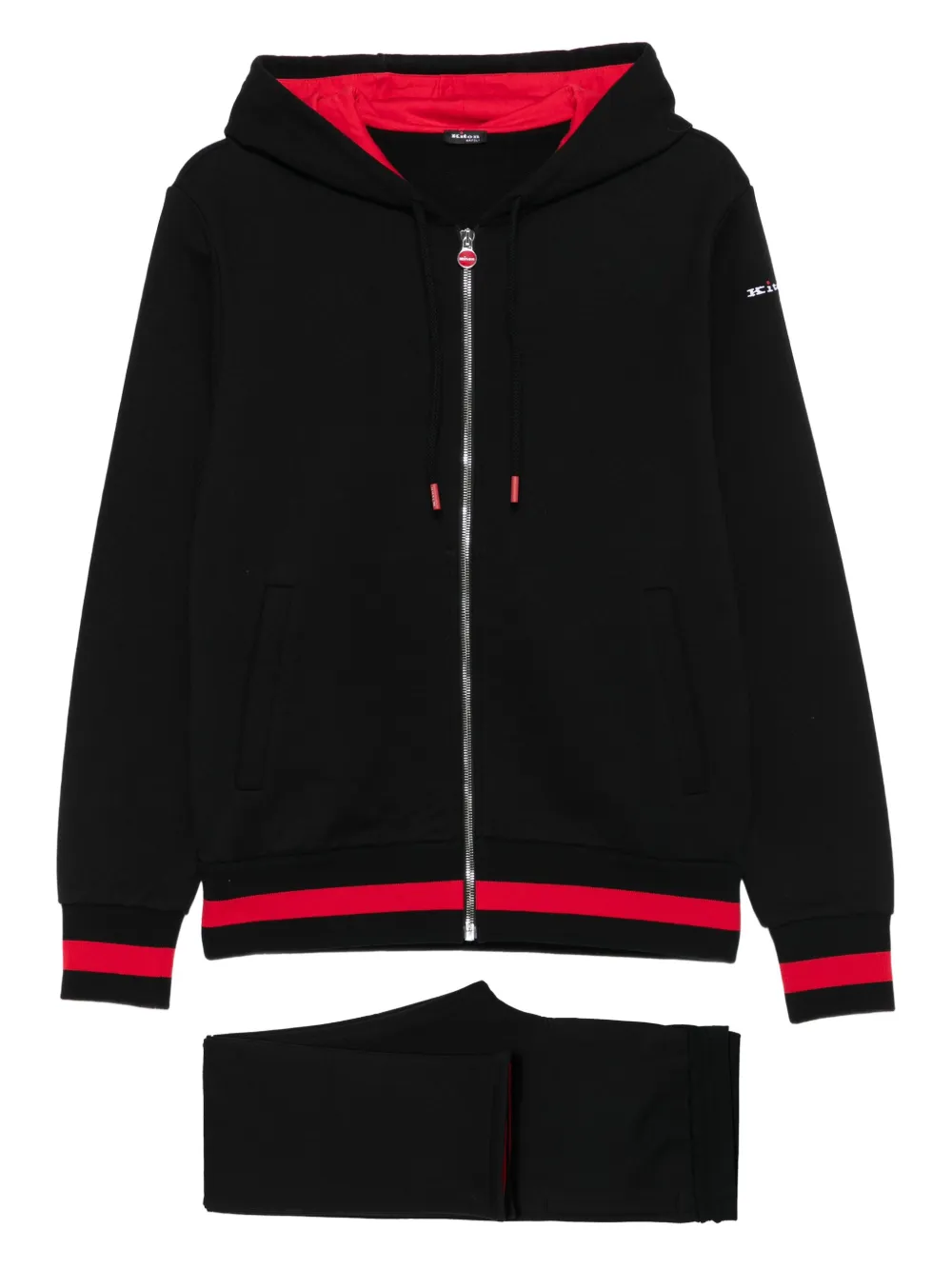 

Комплект из хлопковых брюк Kiton, черный