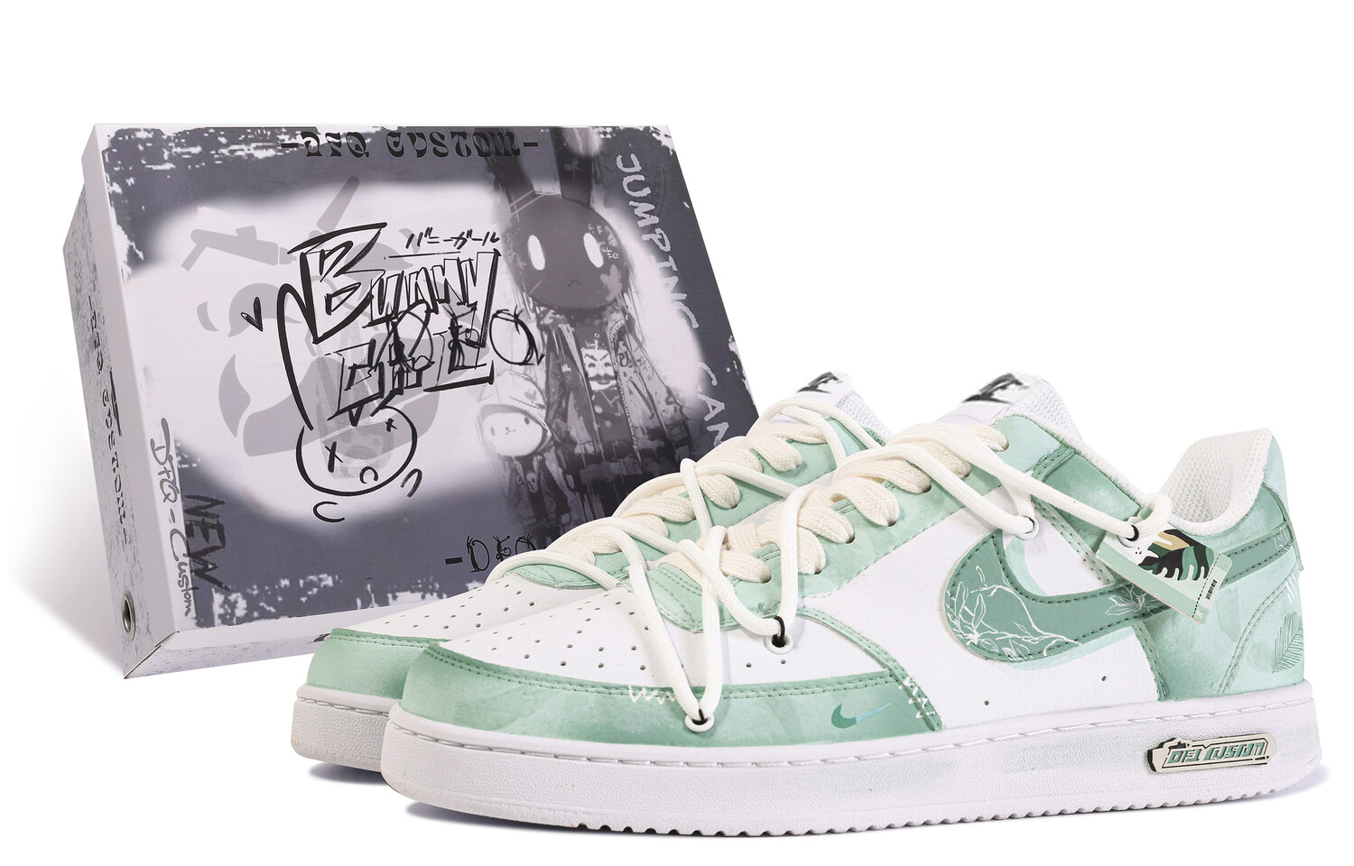 

Кроссовки Nike Court Vision 1 Skateboard Shoes Men Low-Top Green White