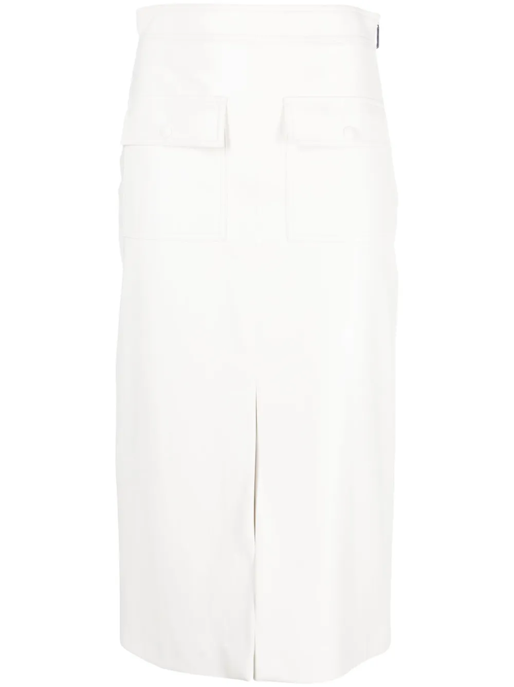 

Юбка миди из искусственной кожи MSGM, белый