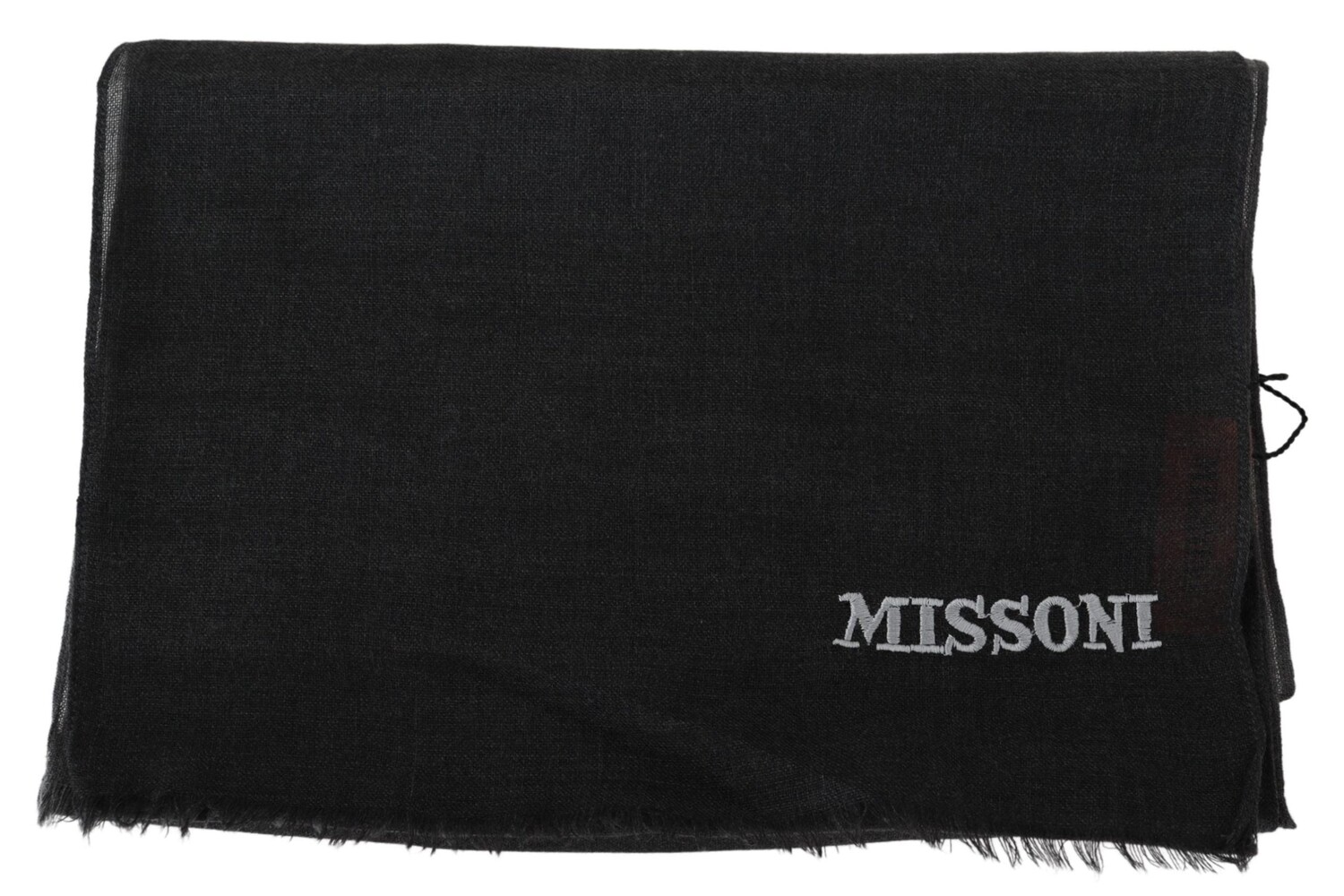 

Мужской шарф Missoni из 100% шерсти унисекс с запахом на шею, черный