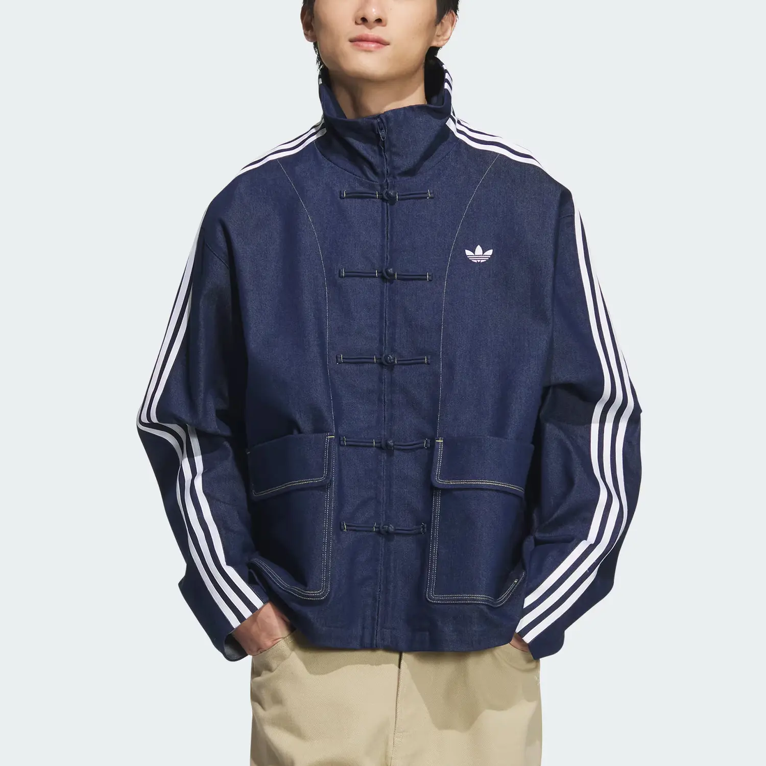 Толстовка Adidas Originals Unisex темно-синяя джинсовая — фото 4